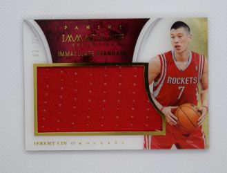 2013-14 Panini Immaculate - Immaculate Standard Materials # #23 - Jeremy Lin MEM, SN75 - Houston Rockets